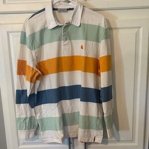 Carhartt WIP Men's Henwick Striped Rugby Shirt - Orange, Blue, Green